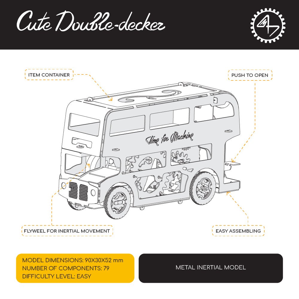 Cute Double–Decker kontstruktorius Time For Machine - OBUOLYS