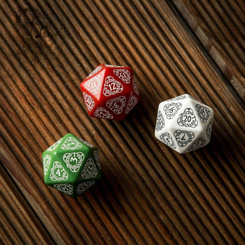 D20 Level Counter kauliukas baltos ir juodos sp - OBUOLYS