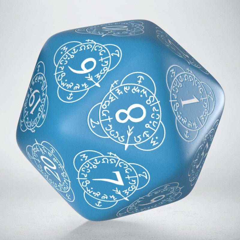 D20 Level Counter kauliukas mėlynos ir baltos sp - OBUOLYS