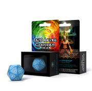 D20 Level Counter kauliukas mėlynos ir baltos sp - OBUOLYS