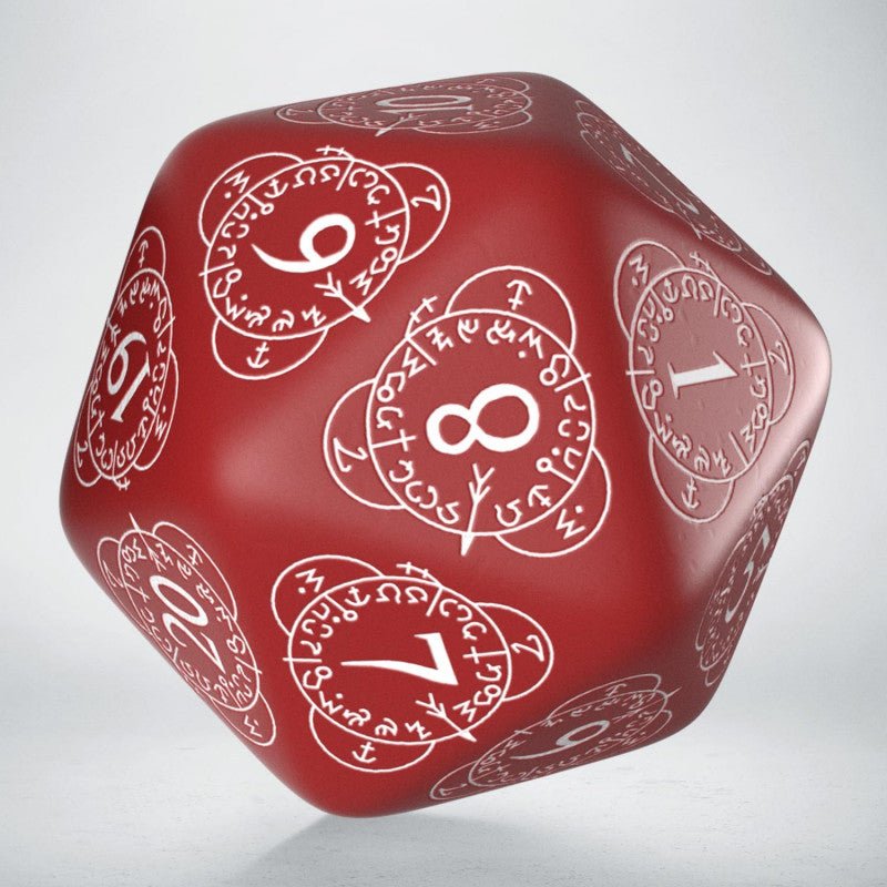 D20 Level Counter kauliukas raudonos ir baltos sp - OBUOLYS