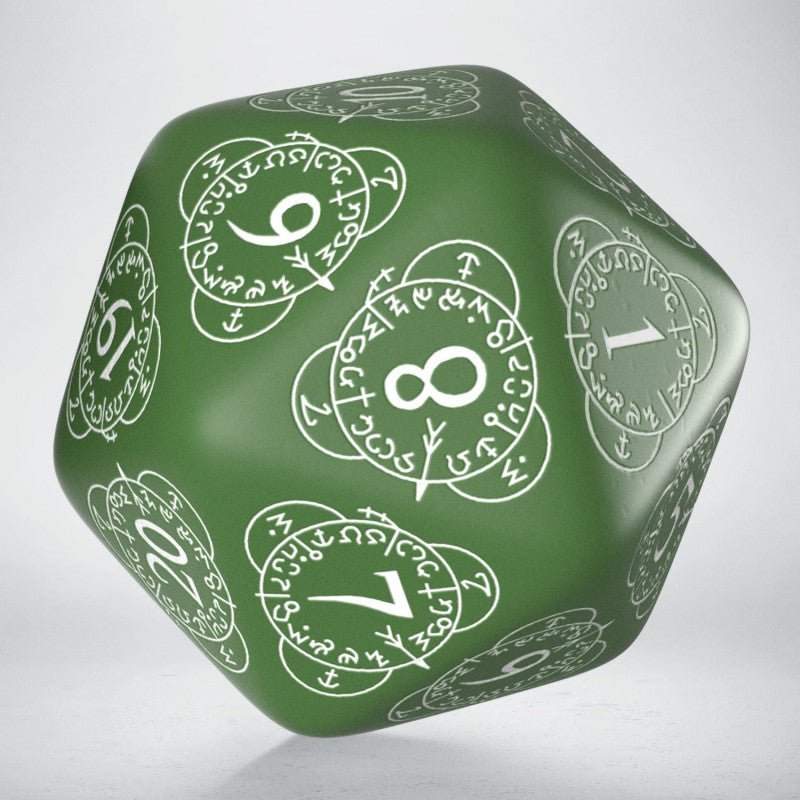 D20 Level Counter kauliukas žalios ir baltos sp - OBUOLYS