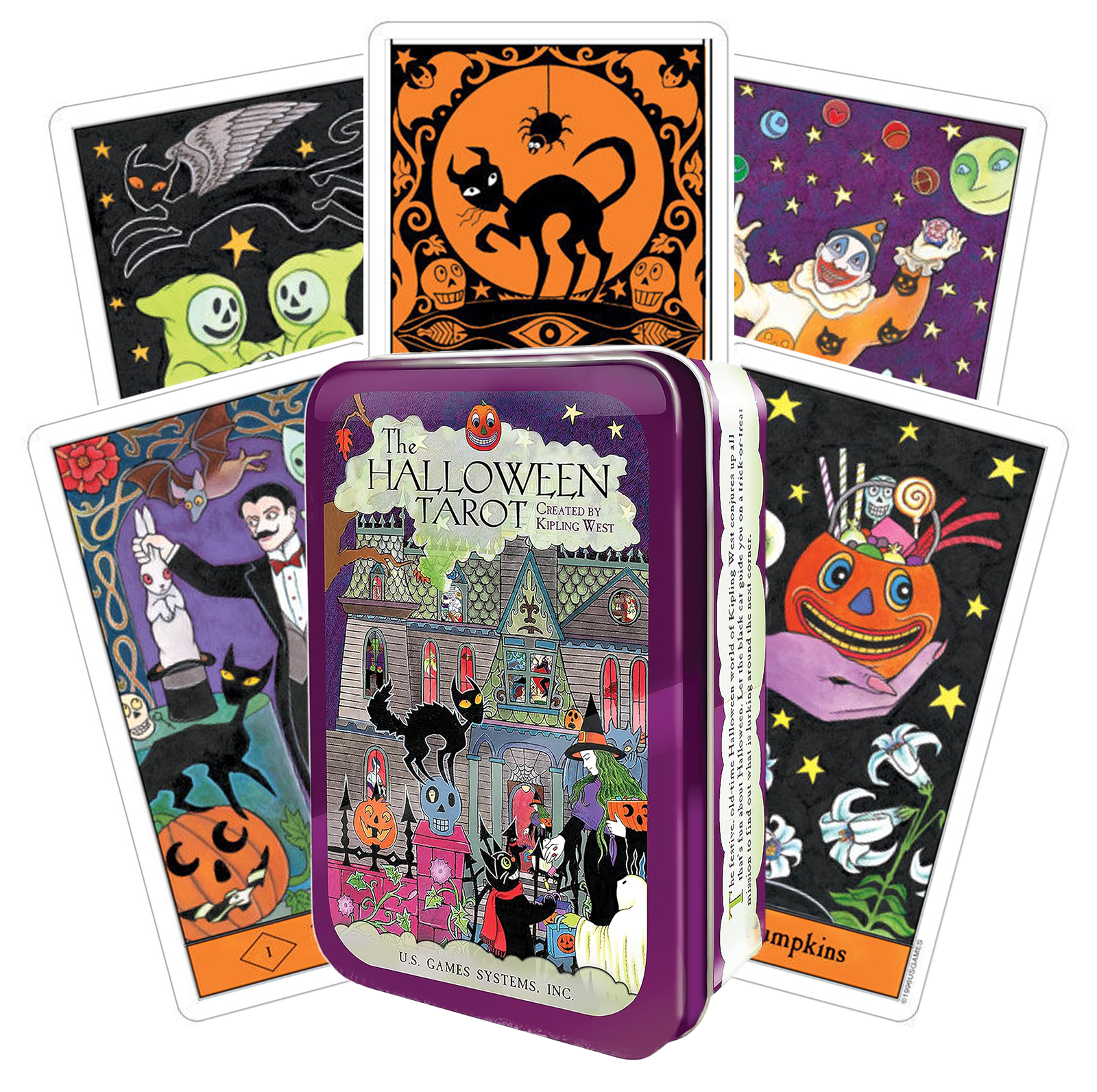 Halloween skardinėje dėžutėje Taro kortos US Games Systems