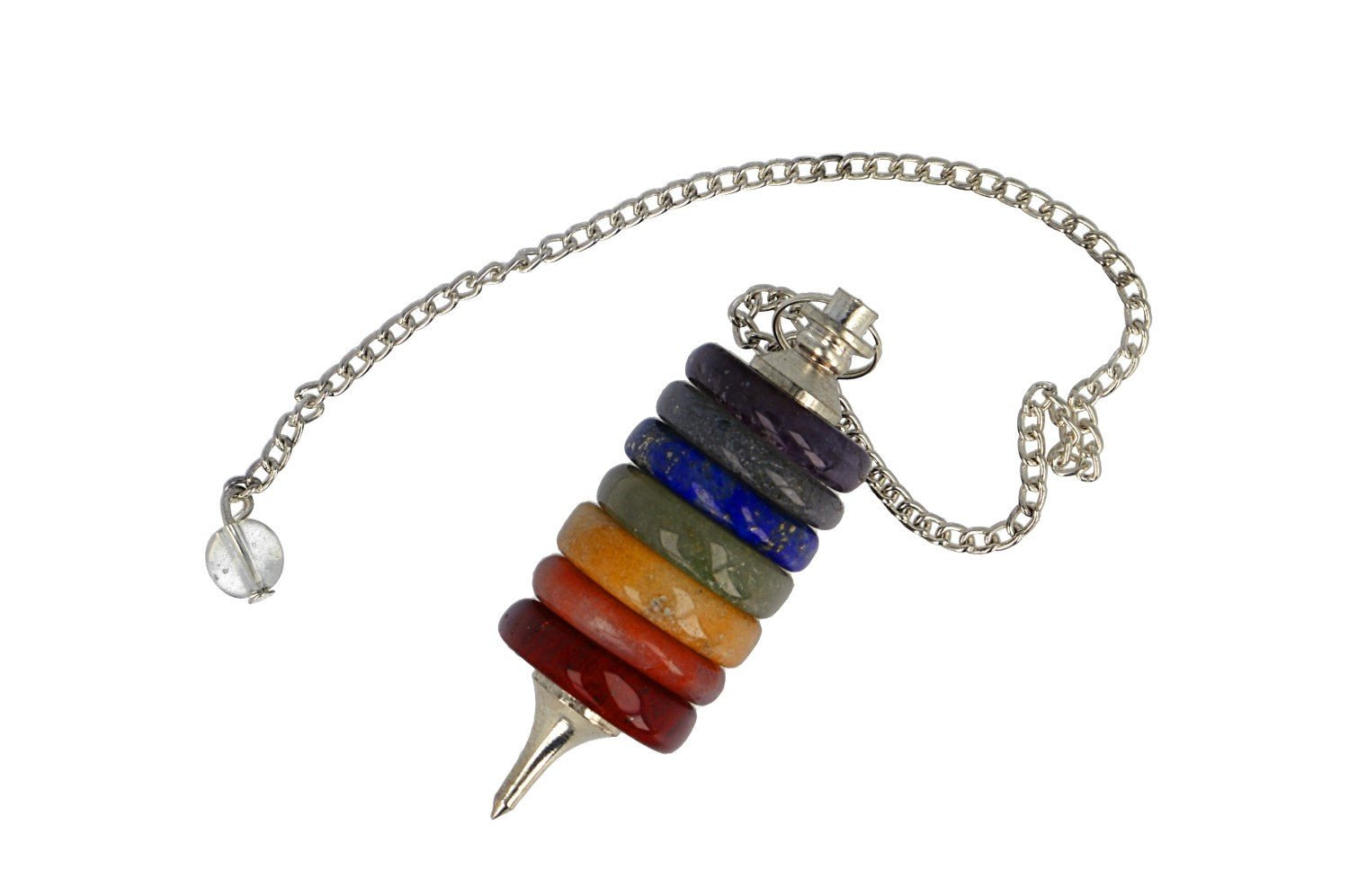 Deluxe Seven Rings of Chakras Pendulum Švytuoklė Lo Scarabeo - OBUOLYS