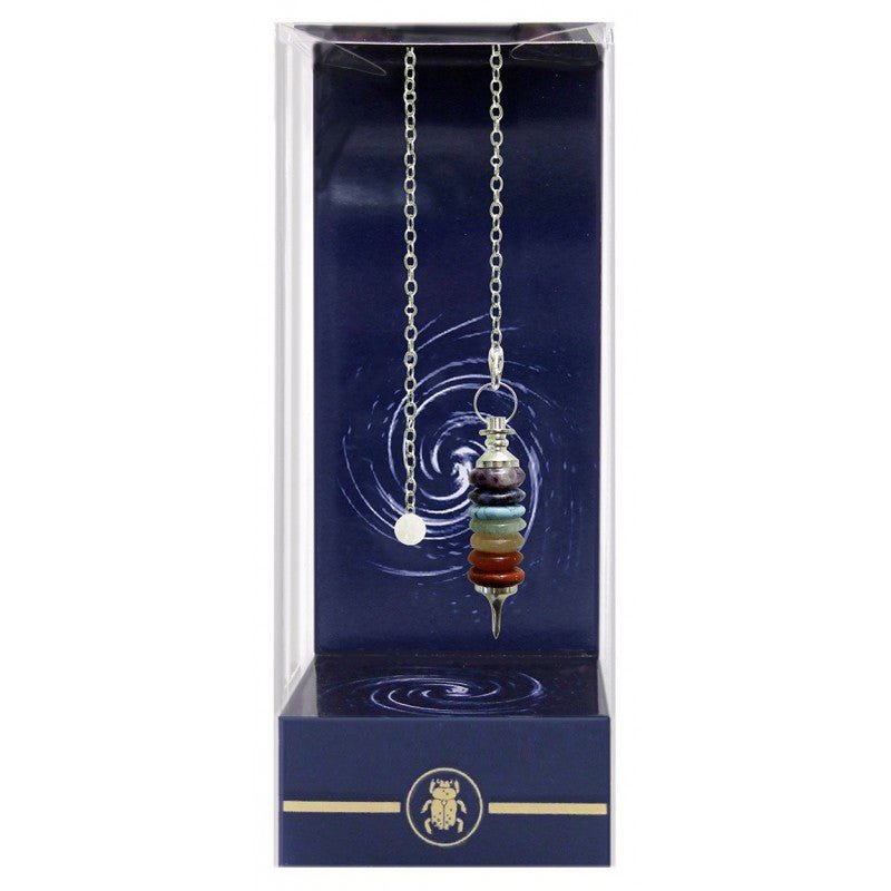 Deluxe Seven Rings of Chakras Pendulum Švytuoklė Lo Scarabeo - OBUOLYS