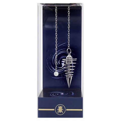 Deluxe Silver Spiral Pendulum Švytuoklė Lo Scarabeo - OBUOLYS