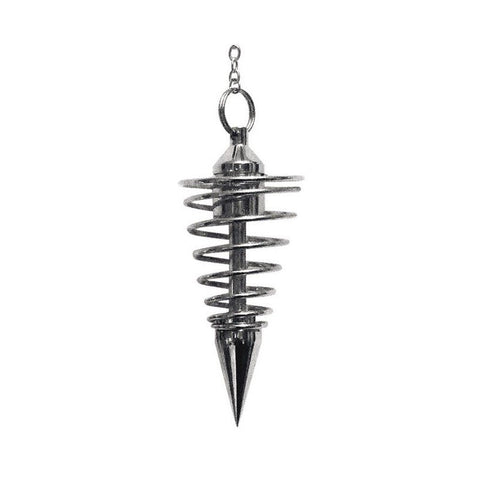 Deluxe Silver Spiral Pendulum Švytuoklė Lo Scarabeo - OBUOLYS