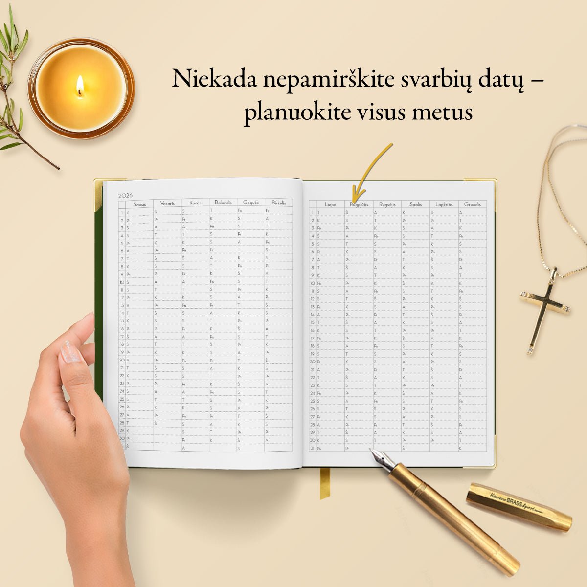 DIDŽIOJI KRIKŠČIONIŠKA DARBO KNYGA 2026: dvasingumo ir organizuotumo dermė + galimybė personalizuoti - OBUOLYS