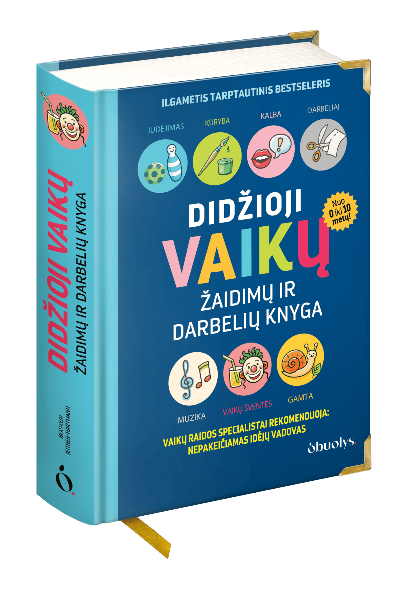 DIDŽIOJI VAIKŲ ŽAIDIMŲ IR DARBELIŲ KNYGA: nepakeičiamas idėjų vadovas, rekomenduojamas vaikų raidos specialistų - OBUOLYS