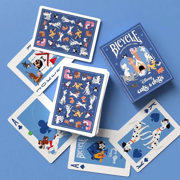Disney Cats and Dogs žaidimo kortos Bicycle - OBUOLYS