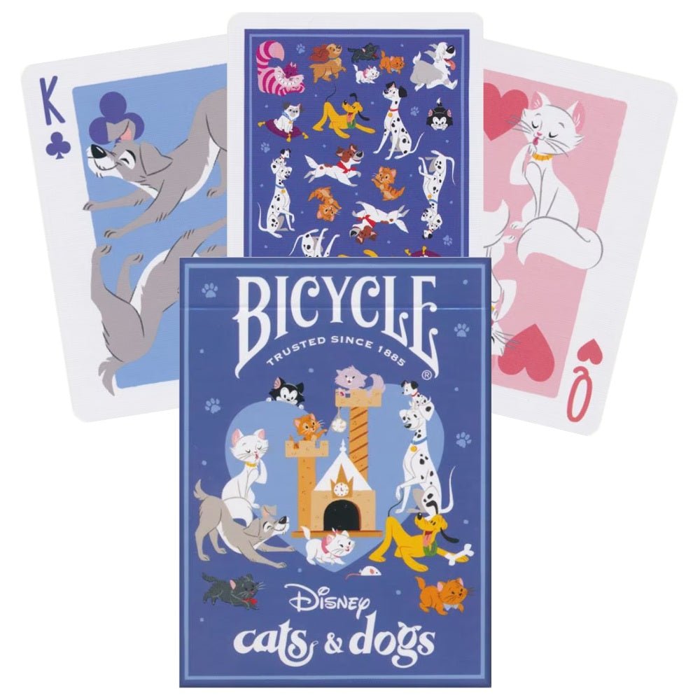 Disney Cats and Dogs žaidimo kortos Bicycle - OBUOLYS