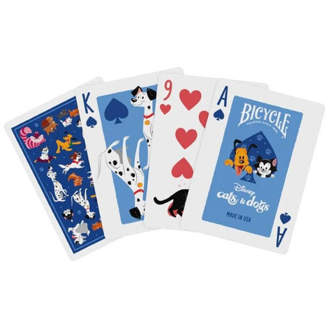Disney Cats and Dogs žaidimo kortos Bicycle - OBUOLYS