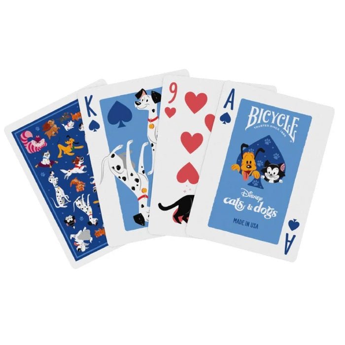 Disney Cats and Dogs žaidimo kortos Bicycle - OBUOLYS