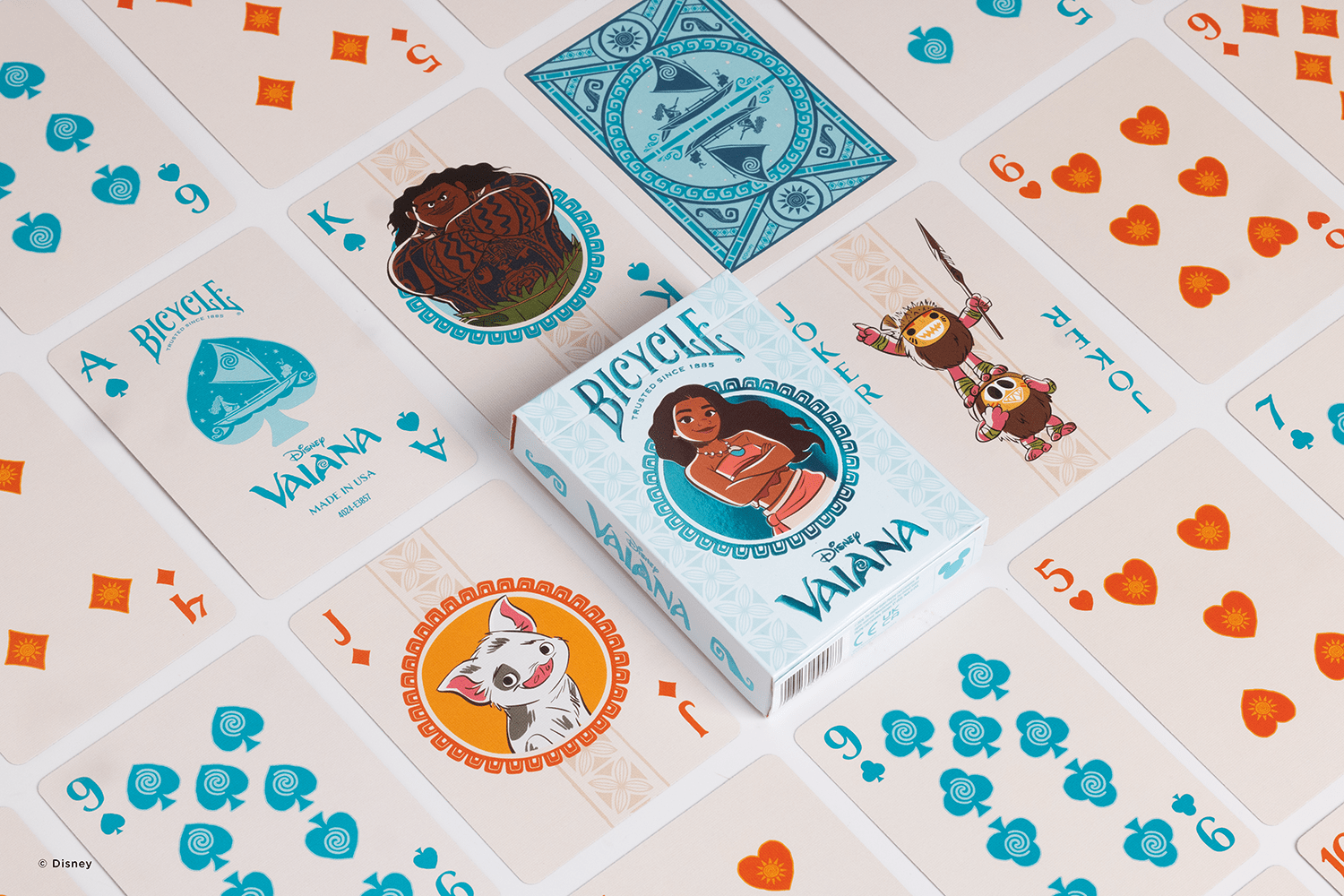 Disney Vaiana žaidimo kortos Bicycle - OBUOLYS
