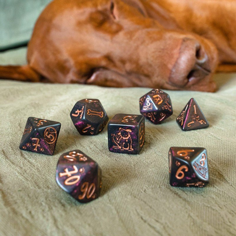DOGS Dice Set: Luna kauliukų rinkinys - OBUOLYS