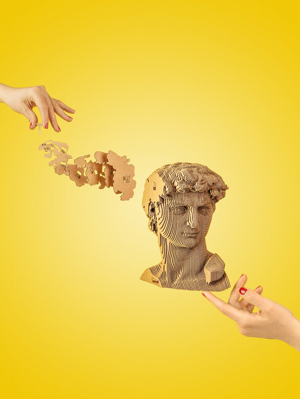 DOVYDAS: surenkama 3D dėlionė - skulptūra - OBUOLYS