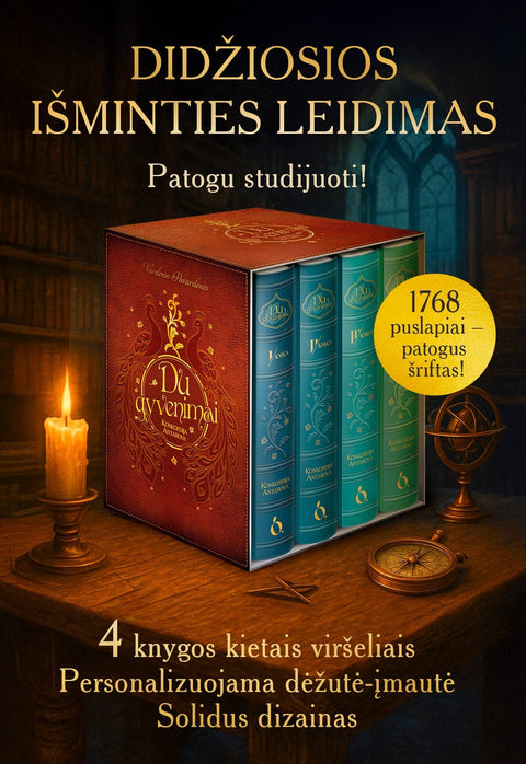 DU GYVENIMAI: kultinis dvasinės literatūros šedevras – riboto tiražo XXL leidimas – 4 knygos kolekcinėje dėžutėje + galimybė personalizuoti - OBUOLYS