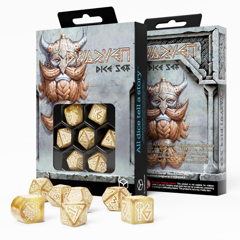 Dwarven Gold kauliukų rinkinys (aukso sp.) - OBUOLYS