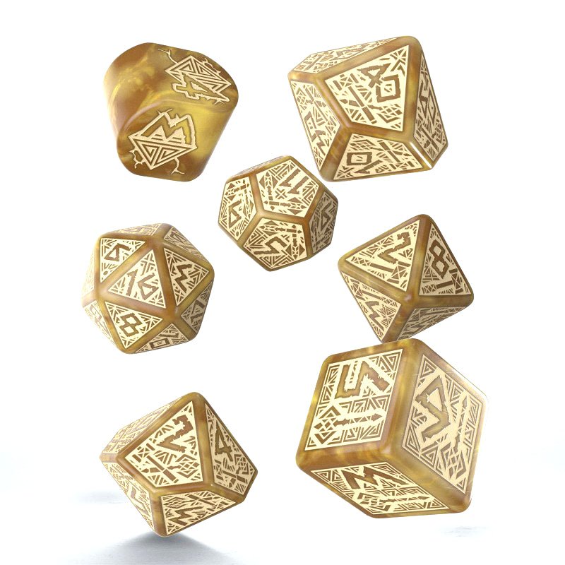 Dwarven Gold kauliukų rinkinys (aukso sp.) - OBUOLYS