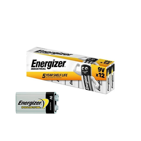 Energizer Industrial 9V 6LR61 šarminės baterijos 12 vnt.