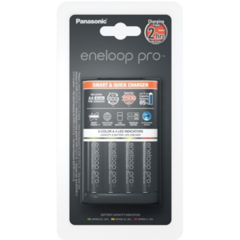 Panasonic Eneloop pro BQ-CC55 (su 4xAA baterijom) Baterijų įkroviklis