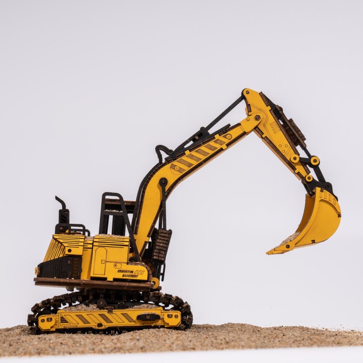 EKSKAVATORIUS: 3D medinė dėlionė mechanikos entuziastams - OBUOLYS