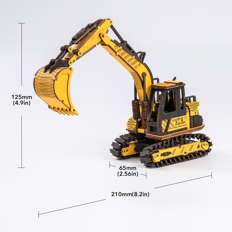EKSKAVATORIUS: 3D medinė dėlionė mechanikos entuziastams - OBUOLYS