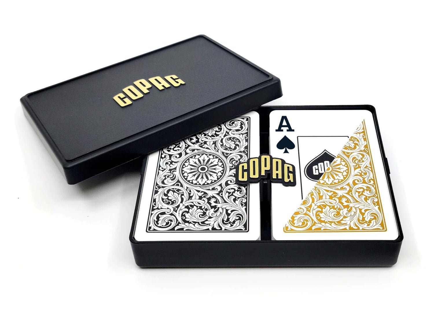 Elite 1546 Playing Cards bridge size dviguba žaidimo kortų kaladė (juoda/auksinė) Copag - OBUOLYS