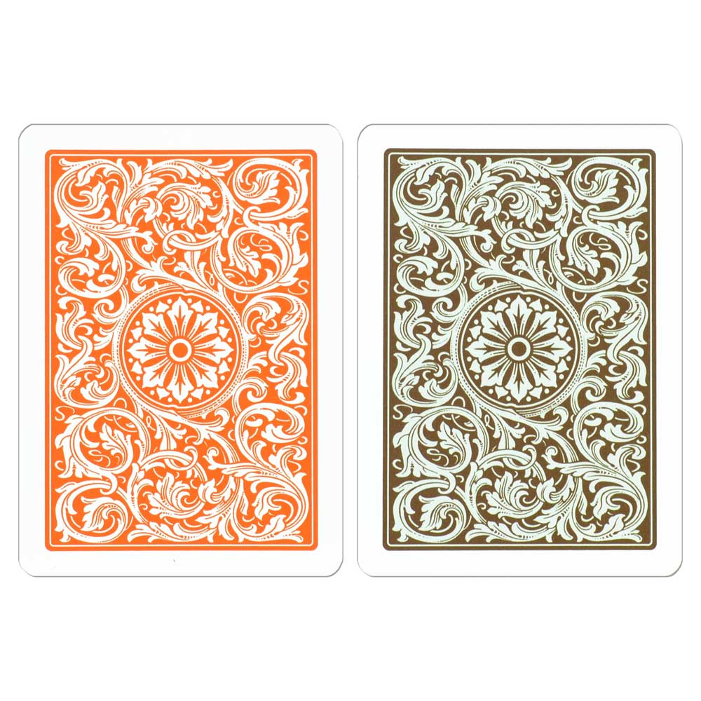 Elite 1546 Playing Cards poker size dviguba žaidimo kortų kaladė (oranžinė/ruda) Copag - OBUOLYS