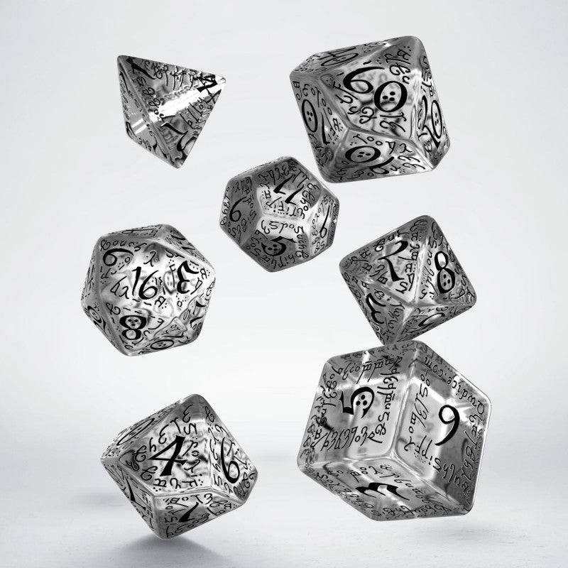 Elvish kauliukų rinkinys skaidrios ir juodos sp - OBUOLYS