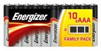 Energizer AAA Power šarminės baterijos, 10 vnt. - OBUOLYS