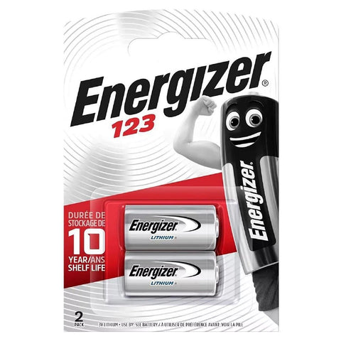 Energizer CR123 ličio baterijos, 2 vnt. - OBUOLYS
