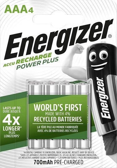 Energizer HR03 AAA Power Plus 700mah baterijos, 4 vnt. - OBUOLYS