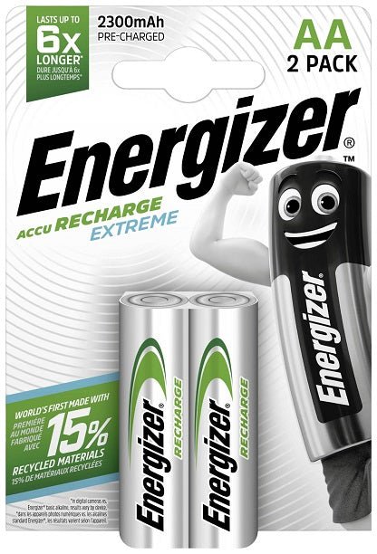 Energizer HR6 AA Extreme 2300mAh baterijos, 2 vnt. - OBUOLYS
