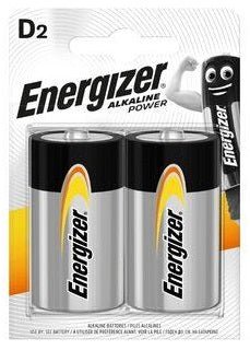 Energizer LR20 D Alkaline Power šarminės baterijos, 2 vnt. - OBUOLYS