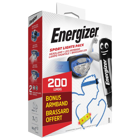 Energizer Vision Headlamp Sport Lights Pack UPN - 165231 prožektorius ant galvos - OBUOLYS