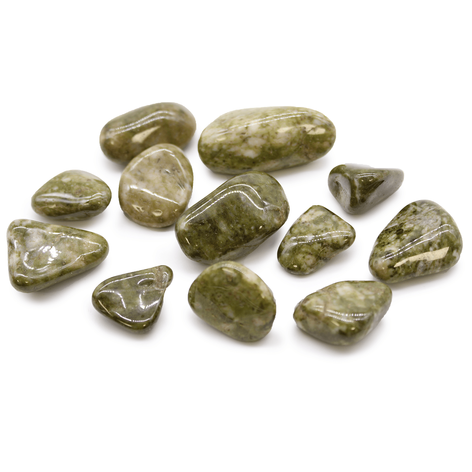 Epidote Snowflake akmuo (12 vnt. M dydžio) Ancient Wisdom - OBUOLYS