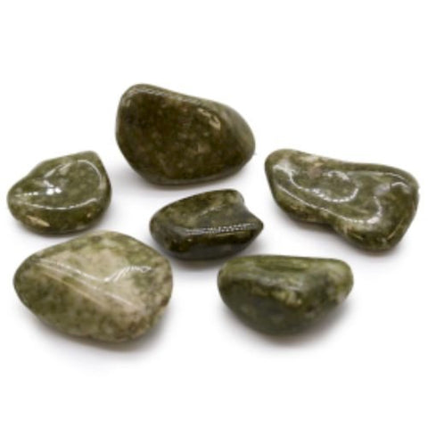 Epidote Snowflake akmuo (6 vnt. L dydžio) Ancient Wisdom - OBUOLYS