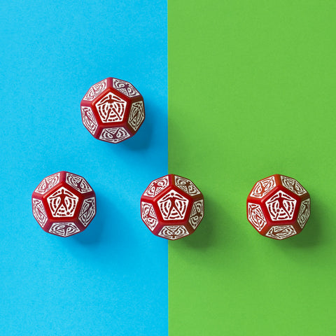 D12 Hit Location kauliukas raudonos ir baltos spalvos