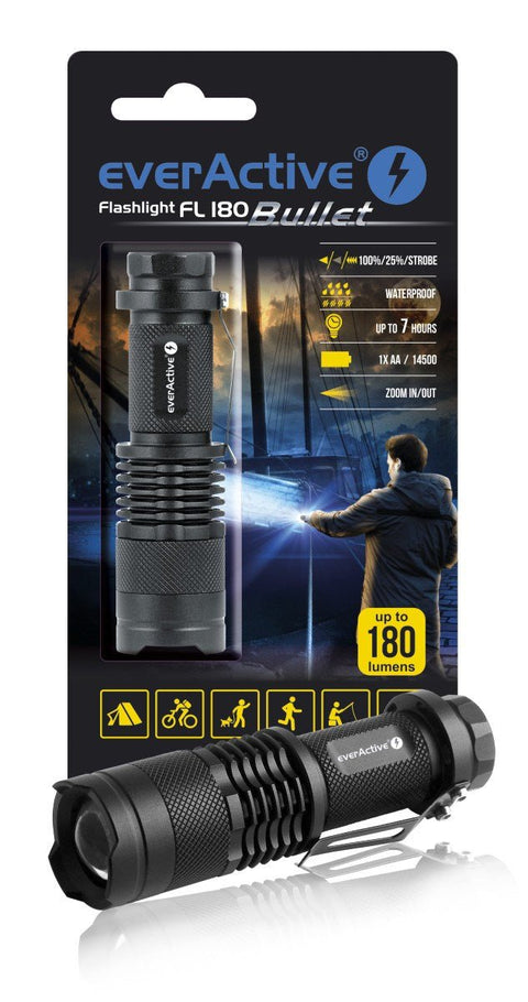 everActive Flashlight FL180 Bullet prožektorius - OBUOLYS