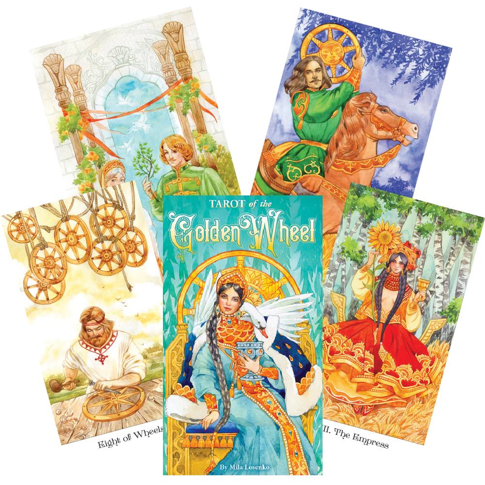 TAROT OF THE GOLDEN WHEEL: slaviškų pasakų įkvėpta taro kaladė