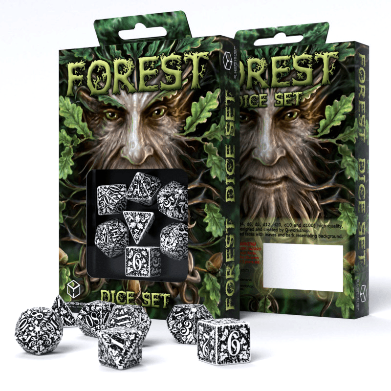Forest 3D Taiga kauliukų rinkinys baltos ir juodos sp - OBUOLYS