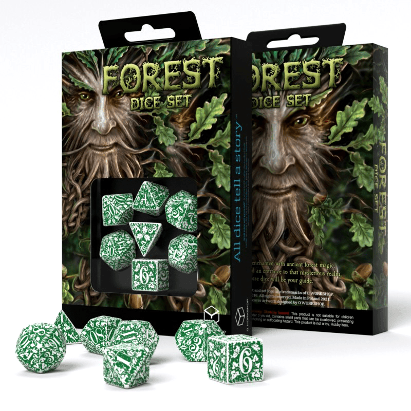 Forest Tundra kauliukų rinkinys žalios ir baltos sp - OBUOLYS