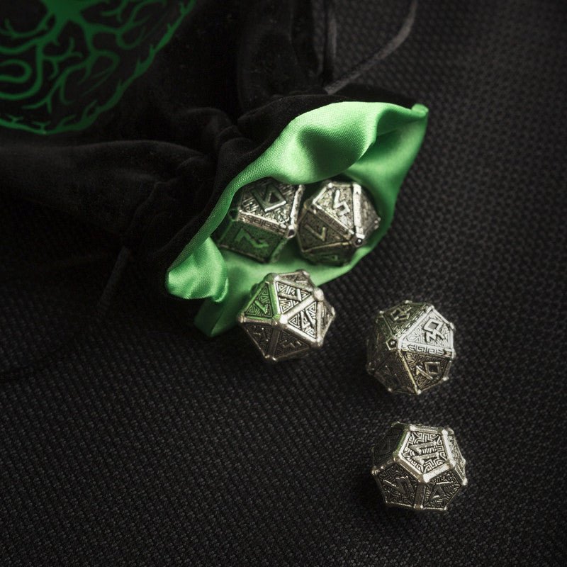 Forest Velour kauliukų maišelis juoda ir žalia sp - OBUOLYS
