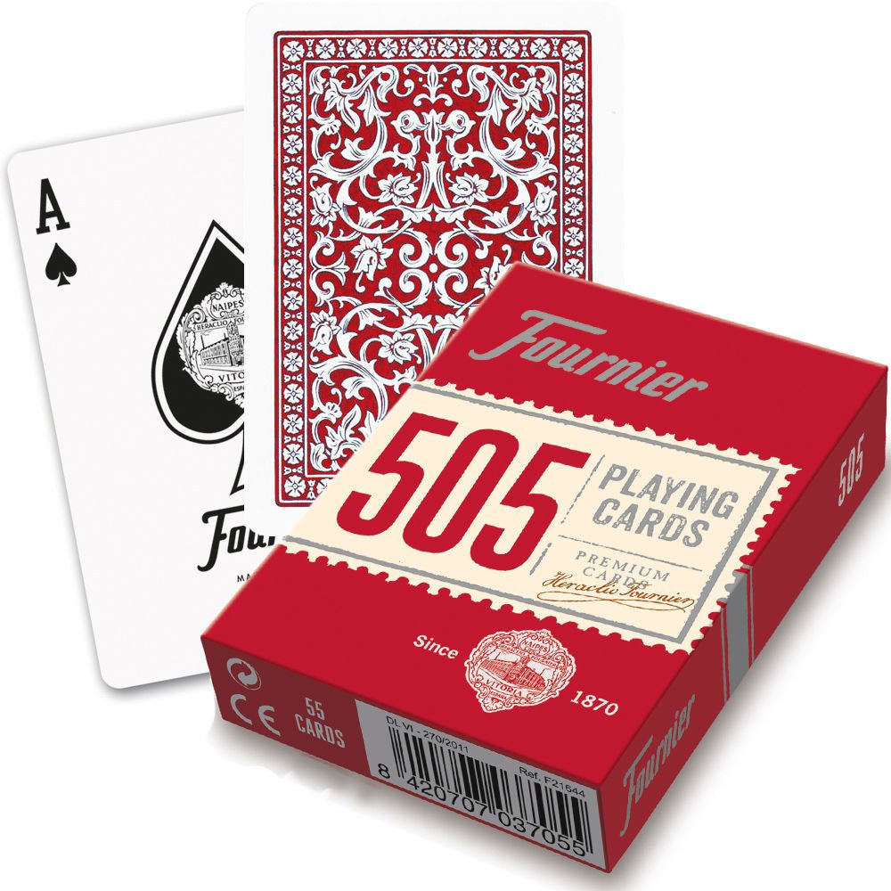 Fournier 505 pokerio kortos (Raudona) - OBUOLYS