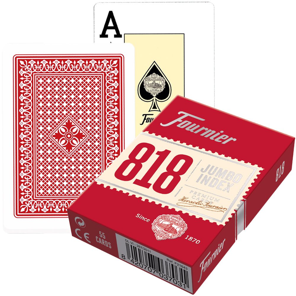 Fournier 818 pokerio kortos (Raudona) - OBUOLYS