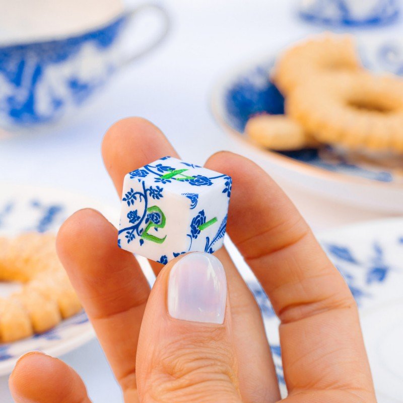 Full Art Dice™ Porcelain kauliukų rinkinys Q - WORKSHOP - OBUOLYS