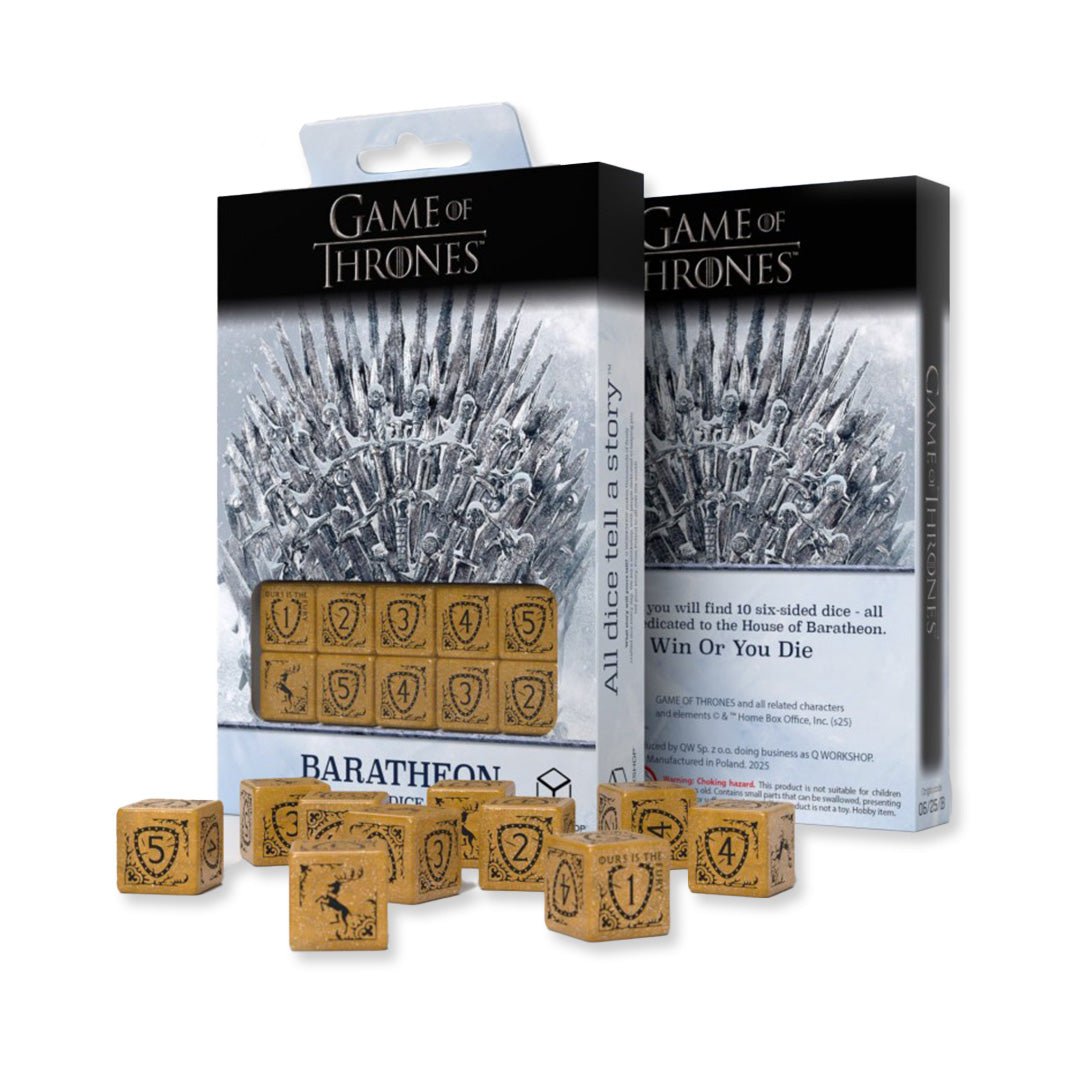 Game of Thrones. Baratheon kauliukų rinkinys 10xD6 Q - WORKSHOP - OBUOLYS