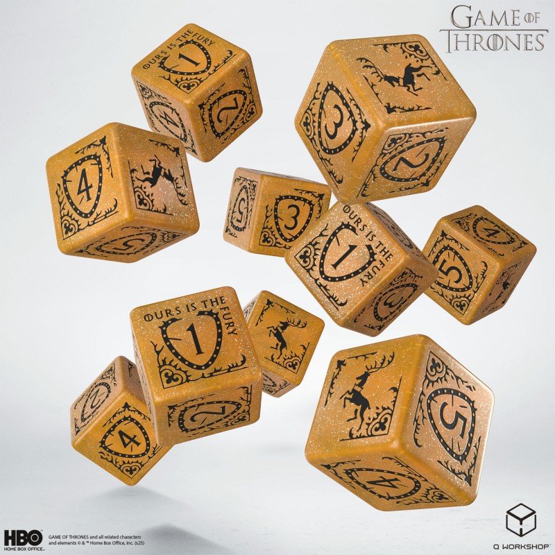 Game of Thrones. Baratheon kauliukų rinkinys 10xD6 Q - WORKSHOP - OBUOLYS