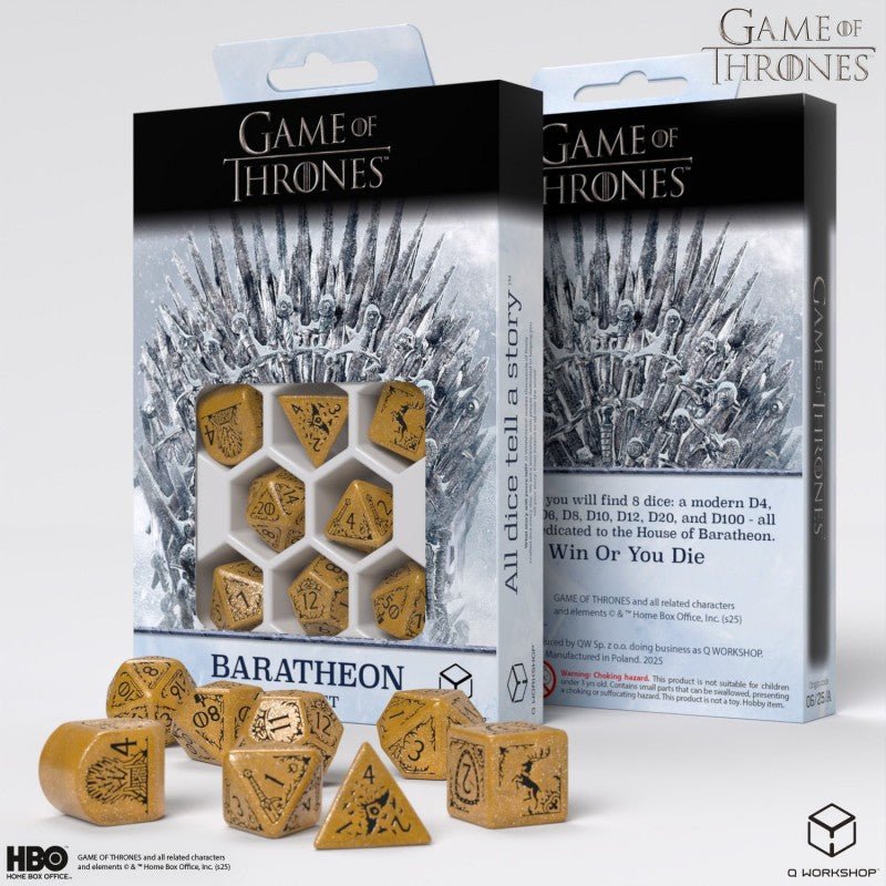 Game of Thrones. Baratheon kauliukų rinkinys Q - WORKSHOP - OBUOLYS
